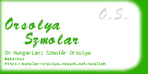 orsolya szmolar business card